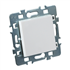 Interrupteur bouton poussoir sur support métal - 48 x 48 x 41 mm - ABS - Blanc brillant