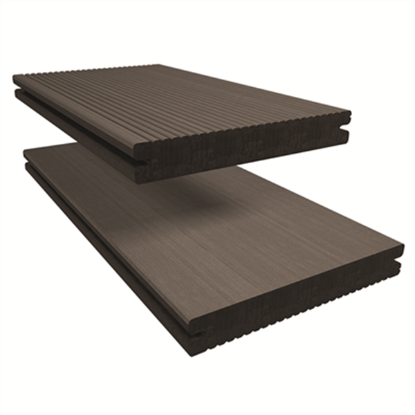 Lame de terrasse composite plein CHARACTER MASSIVE - 509 Gris galet 140 mm L. 4 ml