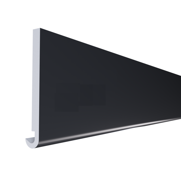 Bandeau de rive PVC arrondi pour avancée de toit - Deceuninck - gris anthracite - hauteur 225,0 MM - long. 6,00 M