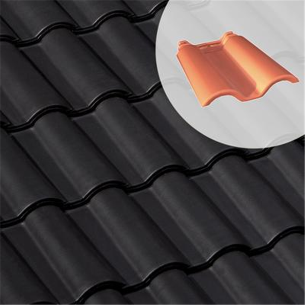 Double tuile en terre cuite Gallo Romane (GL010) Monier - Noir