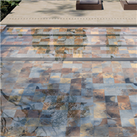 Carrelage extérieur en grès cérame effet pierre Flagstone - 20,0 CM x 20,0 CM - ép. 8,20 MM - Caribe