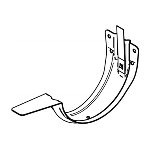 Crochet bandeau Vadot gouttière demi-ronde - Dos nervuré - Développé 25 cm - Boudin 14 mm