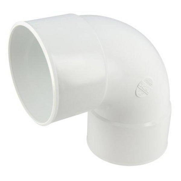 Coude femelle/femelle Nicoll pour tube de descente - Angle 87°30 - Diamètre 100 mm - Techtan Blanc