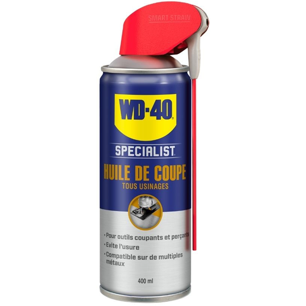 Huile de coupe WD-40 Specialist - tous usinages - spray double position - aérosol de 400 mL