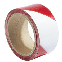 Ruban de signalisation rouge et blanc Mondelin - polyéthylène - largeur 5 cm longueur 100 mètres