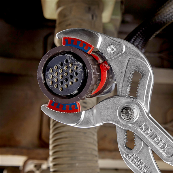 Pince pour siphon, connecteur et tube plastique Knipex - Poignées gainées - Longueur 250 mm