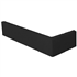 Plaquette d'angle de parement mural en terre cuite lisse Terreal PL12 Noir engobé - 22 CM x 10,5 CM x 14 / 50 MM