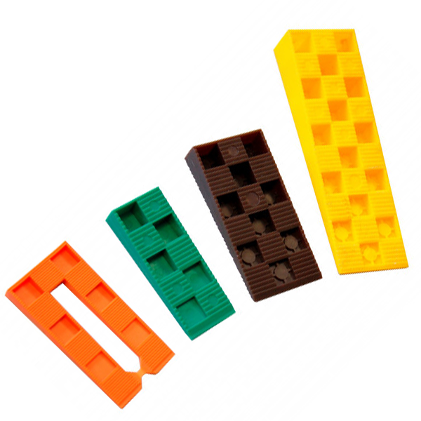 Cale crantée Edma - Assortiment de 245 cales de 4 épaisseurs différentes - Boîte de rangement