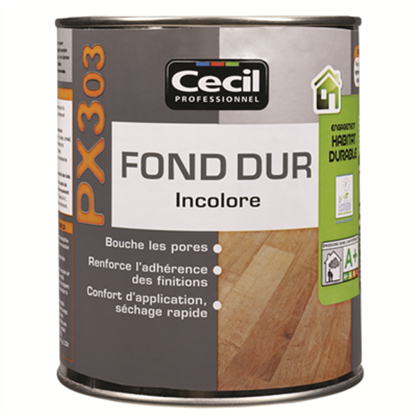 Primaire fond dur avant vitrification parquet bois - PX303 Cecil - Incolore - Pot 1L
