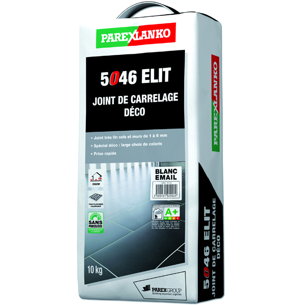 Joint de carrelage déco - 5046 Elit - sol et mur joints de 1 à 6 mm - Blanc Sac de 10 KG