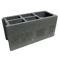 Bloc béton creux poteau 500 x 200 x 250 mm - B40 OBRA - 3 parois 5 trous