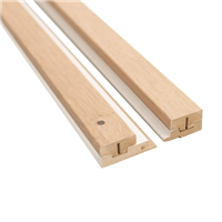 Profil de finition pour panneau tasseau bois en chêne avec fond blanc - ép. 2,00 CM - Long. 2,50 M - lot de 2