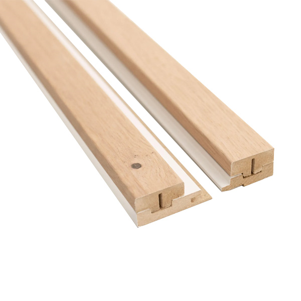 Profil de finition pour panneau tasseau bois en chêne avec fond blanc - ép. 2,00 CM - Long. 2,50 M - lot de 2