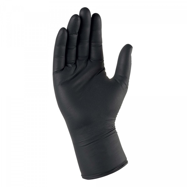 Gant à usage unique nitrile noir non poudré Taille 9 - Boîte de 100