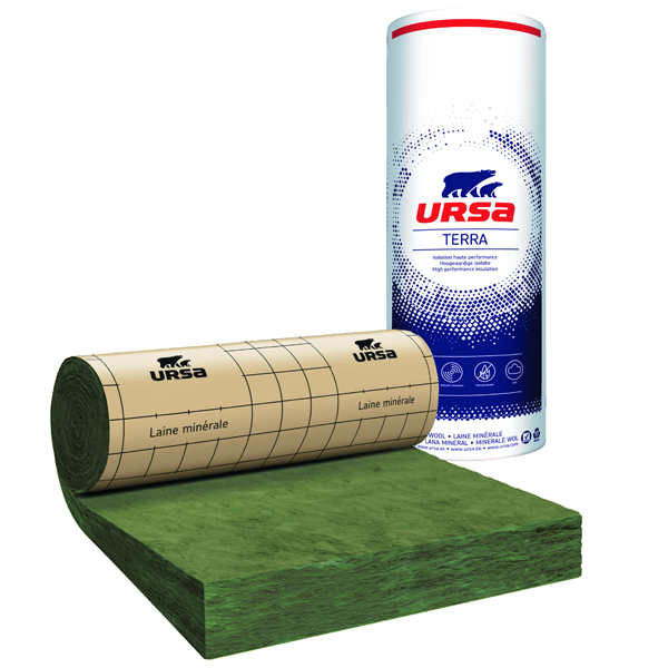 Rouleau laine de verre pour murs et combles - MRK 35 Ursa - R=8,00 m².K/W - 2,40 M x 1,20 M - ép.280 MM