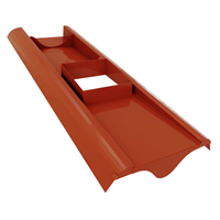 Embase d'étanchéité tuile pour sortie de toit carrée 20 x 20 cm - Pente 30 à 53 % - Rouge brique