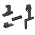 Système coulissant droit sur fer plat ROCDESIGN TYPE D pour portes bois jusqu'à 120 kg