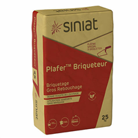 Plâtre pour montage de cloisons en briques ou parpaings - Plafer Briqueteur Siniat - prise contrôlée - sac de 25 KG