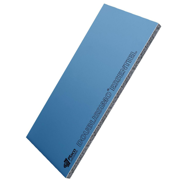 Doublage isolant acoustique Doublissimo Essentiel BA13+60 MM - R = 1,30 m².K/W - 2,60 M x 1,20 M