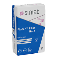 Plâtre à projeter pour enduisage mécanique - Plafer PPM Gold Siniat - prise lente - sac de 33 kg