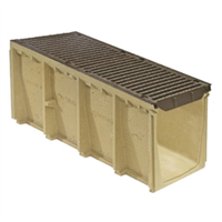 Caniveau MEADRAIN ENS4000 avec grille passerelle fonte PROFIX E600 1M