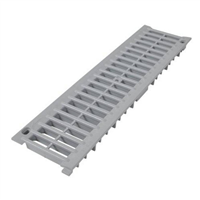 Grille PVC pour caniveaux de piscine - Connecto A15 Gris clair - largeur int. 100 mm - longueur 0.5 m