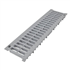 Grille PVC pour caniveaux de piscine - Connecto A15 Gris clair - largeur int. 100 mm - longueur 0.5 m