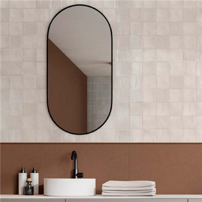 Faïence brillante effet Zellige - Mélange Ragno - 10,0 CM x 10,0 CM - ép. 10,00 MM - Bianco