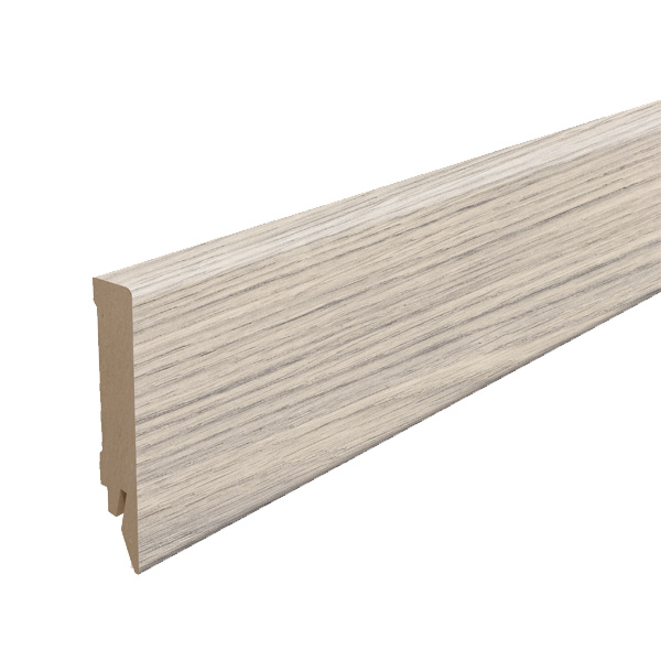 Plinthe MDF pour parquet stratifié Egger - Hauteur 80 mm - Ép.14 mm - Longueur 2,40 m - Chêne Berdal Gris