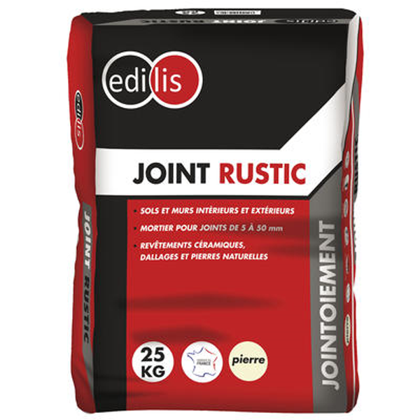 Joint rustic Edilis couleur pierre sac de 25 kg