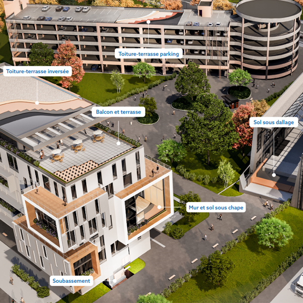 Panneau isolant en polystyrène extrudé feuilluré 4 côtés pour toutes parois du bâtiment - SopraXPS 300 Multi - R 1,25 m².K/W - 1,25 M x 0,60 M - ép. 40 MM