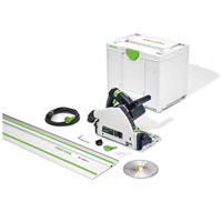 Scie plongeante Festool TS 55 FEBQ-Plus-FS avec rail de guidage lame et systainer
