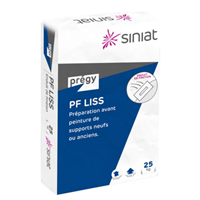 Enduit de finition et de lissage pour préparation avant peinture - PF LISS Siniat - Sac de 25 kg