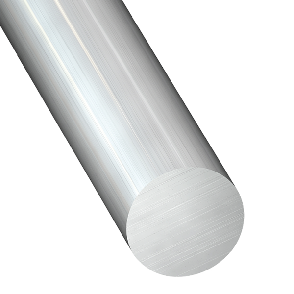 Tube rond plein en aluminium brut - diamètre 4 mm - longueur 1 m