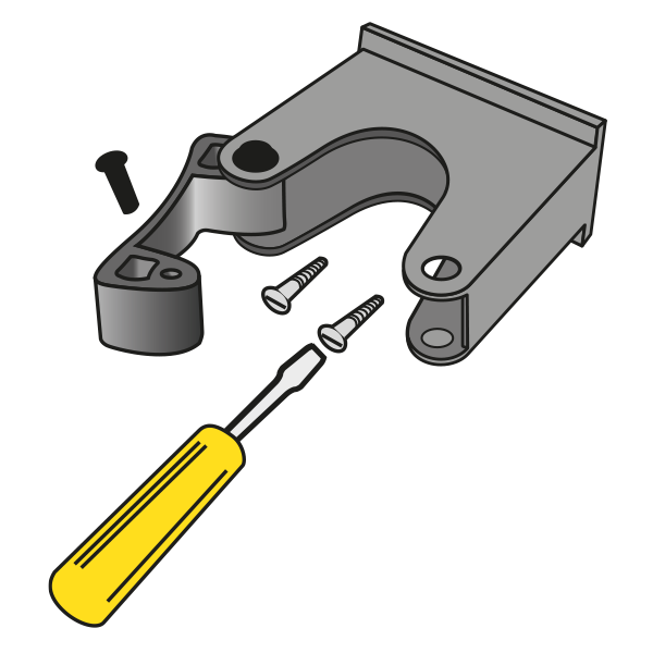 Porte outils sur rail Perrin longueur 500 mm 1 crochet 30-40 mm 2 crochets 20-30 mm