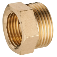 Mamelon réduit mâle femelle à butée intérieure - mâle 1"1/2 (40x49) - femelle 1"1/4 (33x42) - laiton