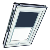 Store occultant Roto pour fenêtre de toit Designo R4 et R7 - ZRV - 54,00 cm x 78,00 cm - Glissière blanche - Tissu V22 - Bleu nuit
