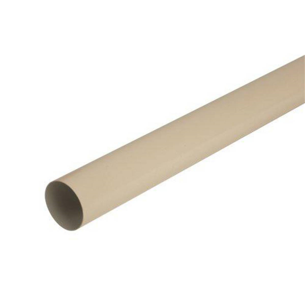 Tube de descente de gouttière rond Nicoll TD80 en Techtan Sable - diamètre 80 MM - longueur 2 M