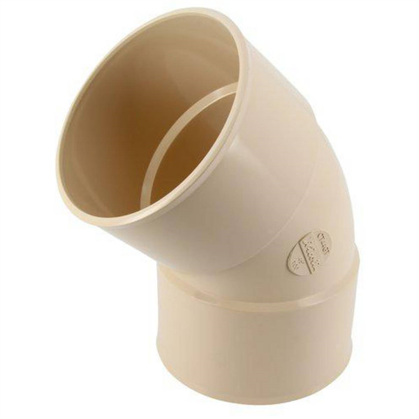 Coude femelle/femelle Nicoll pour tube de descente - Angle 45° - Diamètre 100 MM - Techtan Sable