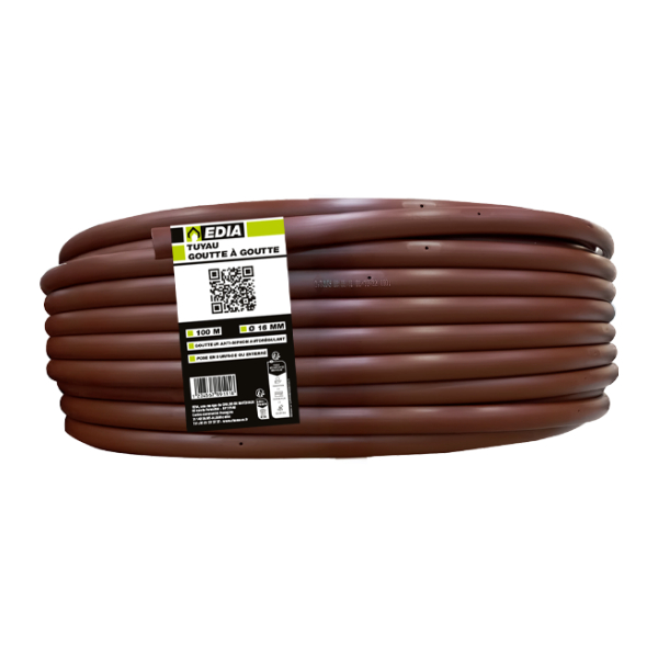 Tuyau goutte à goutte ⌀ 16 mm en rouleau de 100 m - Espacement 50 cm - Débit par goutteur 2,0 L/h