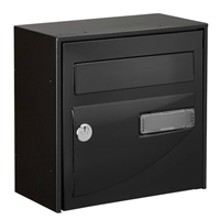 Boite aux lettres Probat Decayeux pour grillage - 302 x 292 x 157 mm - Acier zingué - Noir