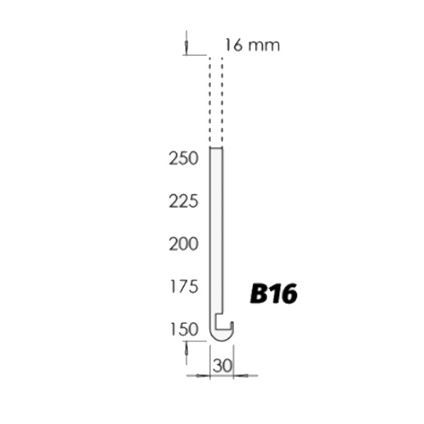 Planche de rive PVC Rivecel Bullnose B16 à profil arrondi - Blanc - Haut. 250,00 MM - ép.16,00 MM - Long. 5,00 M