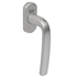 Poignée de fenêtre à béquille Vachette Logio finition argent sur bloc platine carré 7 mm