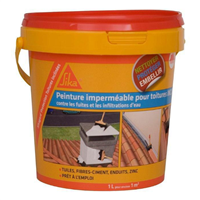 Peinture de protection Sikagard pour toiture inclinée couleur terre cuite seau 1 litre