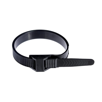 Collier d'installation pour tube et câble électrique - 260 x 9 mm - Noir - Sachet de 50