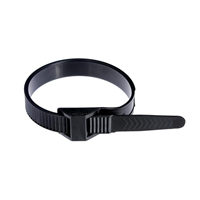 Collier d'installation pour tube et câble électrique - 260 x 9 mm - Noir - Sachet de 50