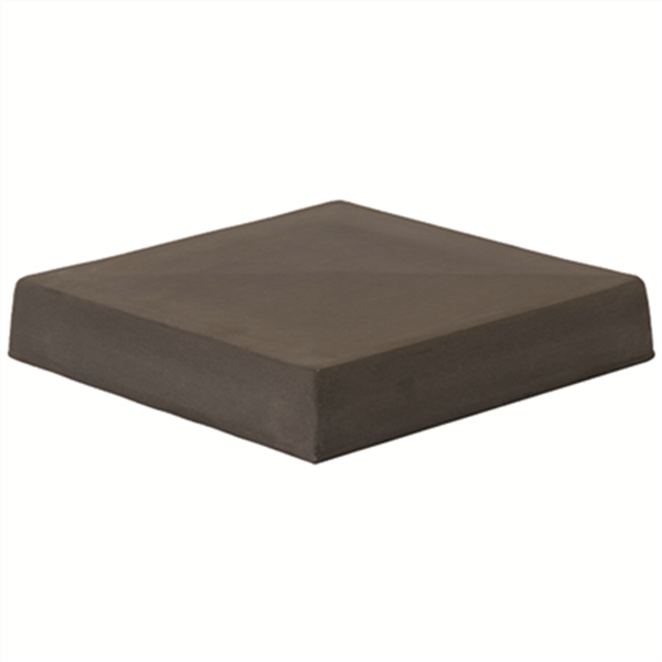 Chapeau de pilier plat carré terre cuite Terreal CP18 - 28x28 cm - Anthracite