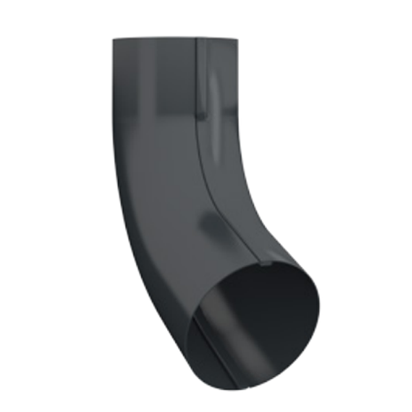 Coude de descente de gouttière à 70° Lindab BK pour tuyau de 100 MM - acier galvanisé Gris anthracite RAL 7016
