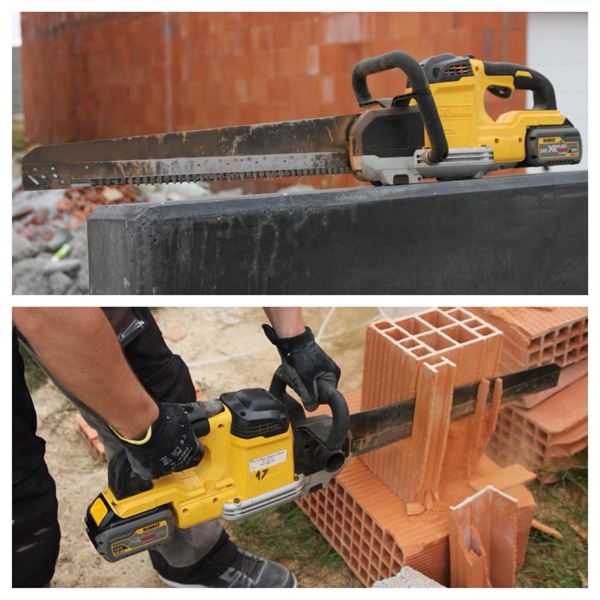 Scie alligator sans fil 54V XR Li-ion flexvolt lame 430 mm 2400 cps/min avec 2 batteries