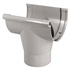 Naissance centrale à coller Nicoll NAC333 pour gouttière LG33 - Techtan - tube rond de 125 mm - gris